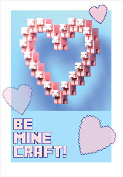 Minecraft Valentines day card (preview)